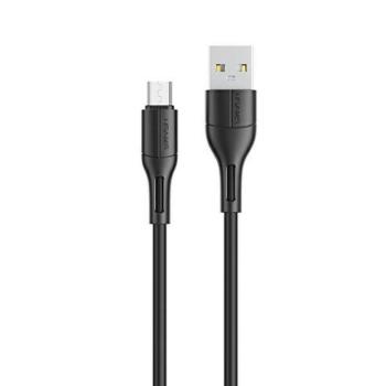 USAMS kábel U68 microUSB 2A gyorstöltés 1m fekete SJ502USB01 (US-SJ502) kép