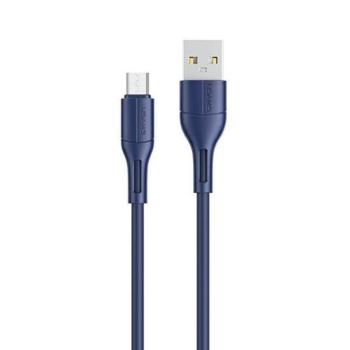 USAMS kábel U68 microUSB 2A gyorstöltés 1m kék SJ502USB03 (US-SJ502) kép