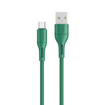 USAMS kábel U68 microUSB 2A gyorstöltés 1m zöld SJ502USB04 (US-SJ502) kép