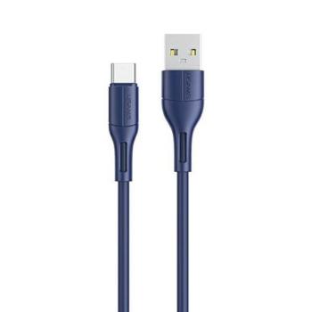 USAMS kábel U68 USB-C 2A gyorstöltés 1m kék SJ501USB03 (US-SJ501) kép