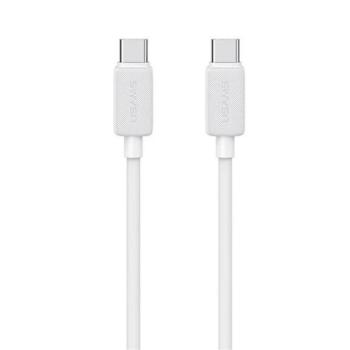 USAMS KY adatkábel (Type-C - Type-C, 60W, gyorstöltő, 100cm) FEHÉR kép