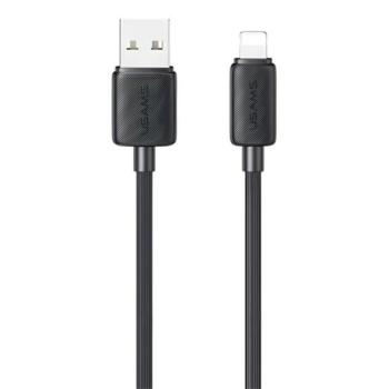 USAMS KY adatkábel (USB - lightning, 2.4A, gyorstöltő, 100cm) FEKETE kép
