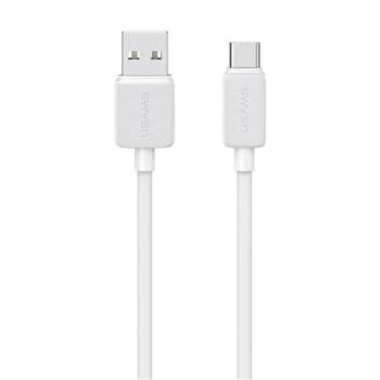 USAMS KY adatkábel (USB - Type-C, 3A, gyorstöltő, 200cm) FEHÉR kép