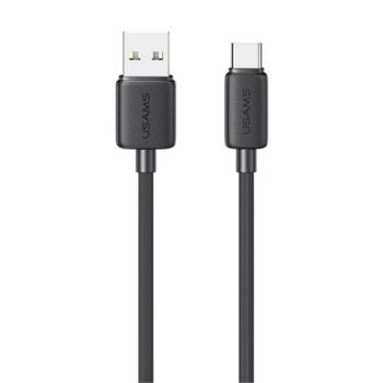 USAMS KY adatkábel (USB - Type-C, 3A, gyorstöltő, 300cm) FEKETE kép