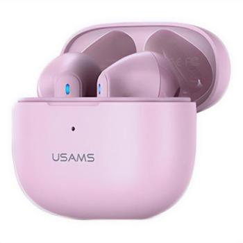 USAMS NX03 bluetooth fülhallgató SZTEREO (v5.2, TWS, mikrofon, aktív zajszűrő + töltőtok) RÓZSASZÍN kép