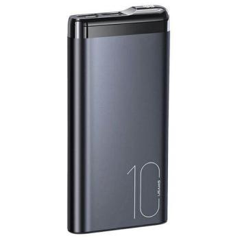USAMS Powerbank PB55 10000mAh 2xUSB LED kijelző szürke 10KCD14801 (US-CD148) alumínium kép