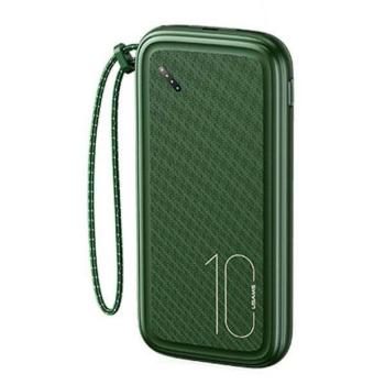 USAMS Powerbank PB56 10000mAh 2xUSB / USB-C / MicroUSB gyorstöltés sötétzöld 10KCD15003 (US-CD150) kép