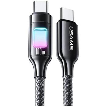 USAMS SJ750 Type-C - Type-C kábel 100W 1.2m - fekete kép