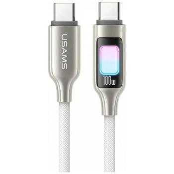 USAMS SJ750 Type-C - Type-C kábel 100W 1.2m - titánszürke kép