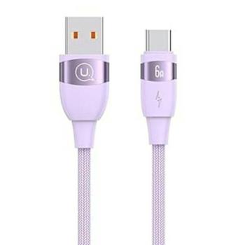 USAMS U85 USB-A - Type-C kábel 6A 2m - lila kép