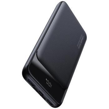 USAMS XY vésztöltő 2 USB+Type-C aljzat (20000mAh, 10W, gyorstöltő, LED kijelző) FEKETE kép