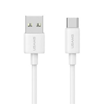 USAMS YD SERIES adatkábel (USB - Type-C, 18W, 3A, gyorstöltő, 100cm) FEHÉR kép