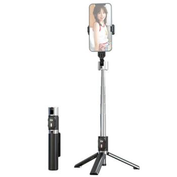 USAMS ZB324 mini vezeték nélküli szelfi tripod - fekete kép