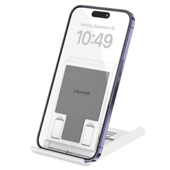 USAMS ZJ073 Összecsukható asztali állvány telefonhoz/tablethez - fehér kép