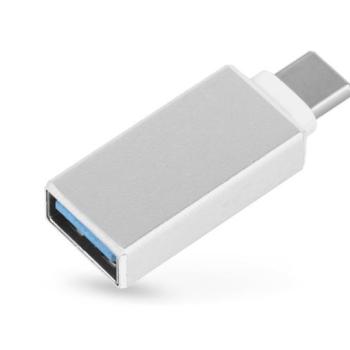 USB-A - Type-C OTG 3.0 adapter - fehér/ezüst - ECO csomagolás kép