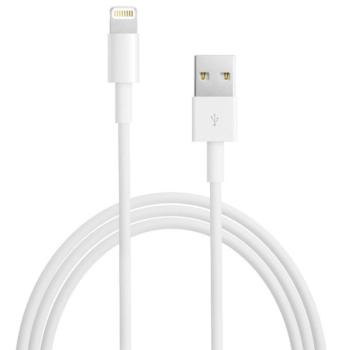 USB töltő- és adatkábel, Lightning, 50 cm, Apple, fehér, gyári kép