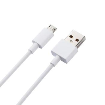 USB töltő- és adatkábel, microUSB, 80 cm, Xiaomi, fehér, gyári kép