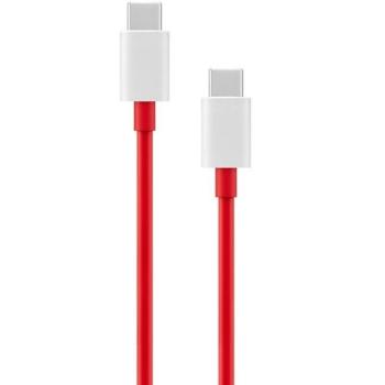 USB töltő- és adatkábel, USB Type-C, 100 cm, 10000 mA, 100W, gyorstöltés, Oppo, piros, gyári kép
