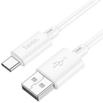 USB töltő- és adatkábel, USB Type-C, 100 cm, 3000 mA, gyorstöltés, QC, Hoco X88 Gratified, fehér kép