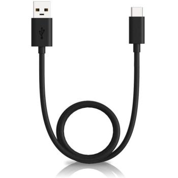 USB töltő- és adatkábel, USB Type-C, 100 cm, 3000 mA, Motorola, fekete, gyári, SKN6473A kép