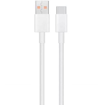 USB töltő- és adatkábel, USB Type-C, 100 cm, 6000 mA, gyorstöltés, Xiaomi, fehér, gyári kép