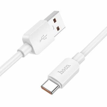 USB töltő- és adatkábel, USB Type-C, 100 cm, 6000mA, 100W, gyorstöltés, PD, QC, Hoco X96 Hyper, fehér kép