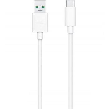 USB töltő- és adatkábel, USB Type-C, 100 cm, 65W, gyorstöltés, Realme, fehér, gyári kép
