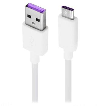 USB töltő- és adatkábel, USB Type-C, 100 cm, Huawei, fehér, gyári kép