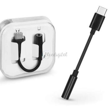 USB Type-C adapter 3,5 mm jack füllhallgatóhoz - box - fekete kép