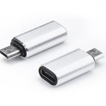 USB Type-C - micro USB adapter - ezüst kép