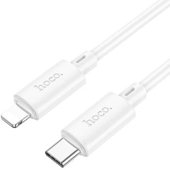 USB Type-C töltő- és adatkábel, Lightning, 100 cm, 2400mA, 20W, gyorstöltés, PD, QC, Hoco X88 Gratified, fehér kép