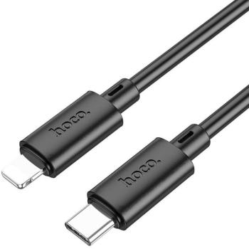 USB Type-C töltő- és adatkábel, Lightning, 100 cm, 2400mA, 20W, gyorstöltés, PD, QC, Hoco X88 Gratified, fekete kép