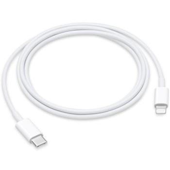 USB Type-C töltő- és adatkábel, Lightning, 100 cm, gyorstöltés, MX0K2ZM/A utódja, Apple, fehér, gyári kép