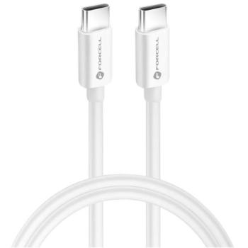 USB Type-C töltő- és adatkábel, USB Type-C, 100 cm, 5000 mA, 100W, gyorstöltés, PD, QC 4.0, C339, fehér kép