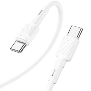 USB Type-C töltő- és adatkábel, USB Type-C, 100cm, 60W, gyorstöltés, PD, Hoco X83 Victory, fehér kép