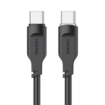 USB Type-C töltő- és adatkábel, USB Type-C, 120 cm, 100W, LED kijelzővel, gyorstöltés, PD, Usams Lithe Series, SJ567USB01, fekete kép
