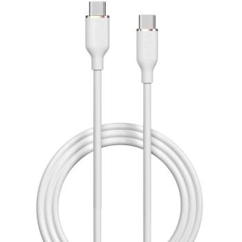 USB Type-C töltő- és adatkábel, USB Type-C, 120 cm, 3000 mA, 60W, gyorstöltés, PD, Devia Jelly, EC632, fehér kép