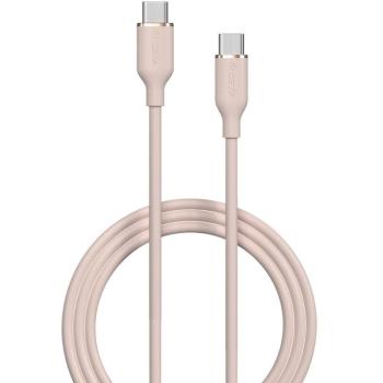 USB Type-C töltő- és adatkábel, USB Type-C, 120 cm, 3000 mA, 60W, gyorstöltés, PD, Devia Jelly, EC632, rózsaszín kép