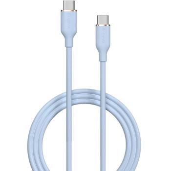 USB Type-C töltő- és adatkábel, USB Type-C, 120 cm, 3000 mA, 60W, gyorstöltés, PD, Devia Jelly, EC632, világoskék kép