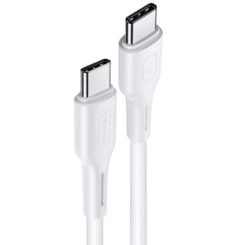USB Type-C töltő- és adatkábel, USB Type-C, 120 cm, 5000 mA, gyorstöltés, Usams U43, fehér, US-SJ459 kép