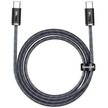 USB Type-C töltő- és adatkábel, USB Type-C, 200 cm, 5000 mA, 100W, gyorstöltés, PD, cipőfűző minta, Baseus Dynamic, CALD000316, szürke kép