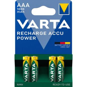 Varta akkumulátor, Power Mikro AAA, 1000mAh, 4db/csomag kép