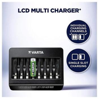 VARTA LCD MULTI elemtöltő max 8 AA/AAA elem töltésére (elemek nélkül) kép