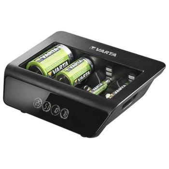 VARTA LCD UNIVERSAL elemtöltő AAA/A/C/D/ 9V elemek töltésére (elemek nélkül) - fekete kép