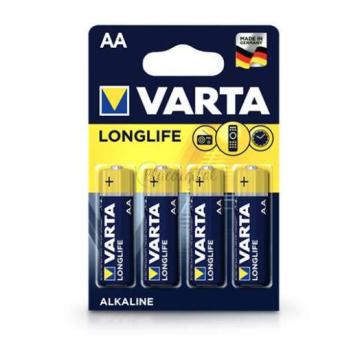 VARTA Longlife Alkaline AA ceruza elem - 4 db/csomag kép