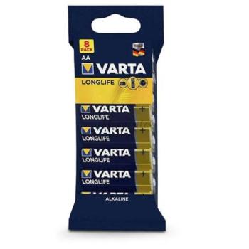 VARTA Longlife Alkaline AA ceruza elem - 8 db/csomag kép