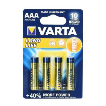 Varta Longlife Power R3 elem AAA - 4 db kép