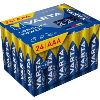 VARTA LONGLIFE POWER tartós elem (AAA, LR03, 1.5V, alkáli) 24db/csomag kép