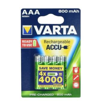 Varta R3 újratölthető AAA elem 800 mAh - 4 db kép