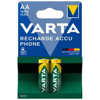VARTA RECHARGE ACCU elem (AA, 1.2V, 1600mAh Ni-MH, újratölthető) 2db/csomag kép